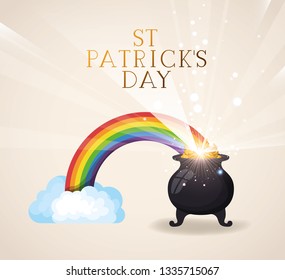 lemprechaun cauldron with st patrick font