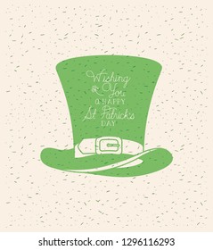 lemprechaun hat saint patricks day font