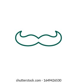 lemprechaun mustache accessory line style vector illustration design