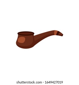 lemprechaun wooden pipe detaild style vector illustration design