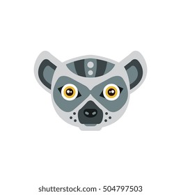 Lemur African Animals Stylized Geometric Head