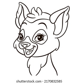 Lemur cartoon illustration. Cute baby animal print for t-shirts, mugs, totes, stickers, nursery wall arts, greeting cards, etc. 