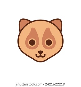 Lemur cute kawaii style wild animal vector illustration