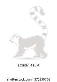 Lemur designed using dots and spots graphic vector.