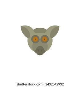 Lemur face icon on a white background