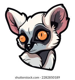 Lemur Flat Icon Isolated On White Background