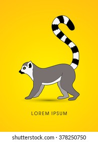 Lemur graphic vector.