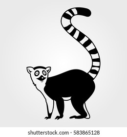 Lemur icon on a white background