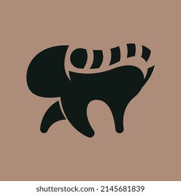 Design-Konzept für Lemur-Logo-Vektorgrafik. Vorlage für Tierlogo