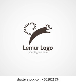 Lemur Logo Design Template. Vector Illustration