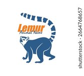 Lemur logo design vector. Silhouette Lemur Template Illustration