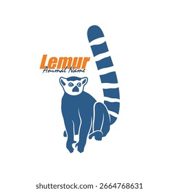 Vector de diseño de logotipo de lémur. Ilustración de Plantilla de lémur de silueta