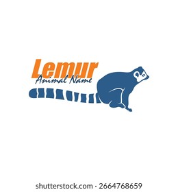 Lemur logo design vector. Silhouette Lemur Template Illustration