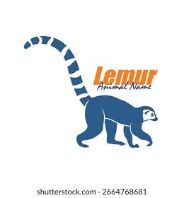 Lemur logo design vector. Silhouette Lemur Template Illustration