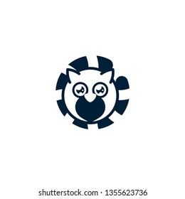 Lemur logo template vector. Lemur logo concept vector. Logo template of animal