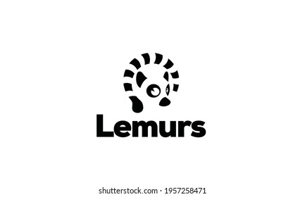 lemur logo vector icon illustration