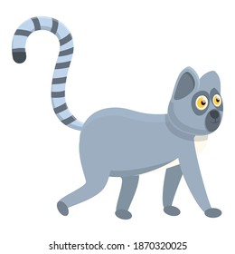 Lemur madagascar icon. Cartoon of lemur madagascar vector icon for web design isolated on white background