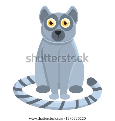 Lemur mammal icon. Cartoon of lemur mammal vector icon for web design isolated on white background