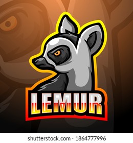 Lemur mascot esport logo design