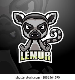 Lemur mascot esport logo design