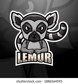 Lemur mascot esport logo design