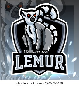 Lemur mascot. esport logo design