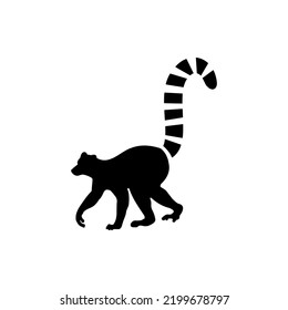Lemur Silhouette Vector. This lemur silhouette image can be applied to a variety of designs. Starting from websites, applications, and print designs related to lemurs.