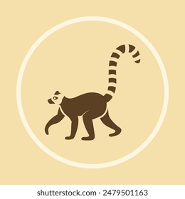 Lemur trendy logo beautiful abstract art vector illustration colorful background