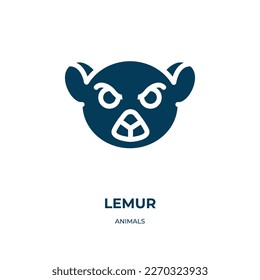 lemur vector icon. lemur, nature, animal filled icons from flat animals concept. Isolated black glyph icon, vector illustration symbol element for web design and mobile apps