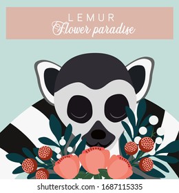 Zitrone mit Wildblumen, Vektorillustration-Grafiken