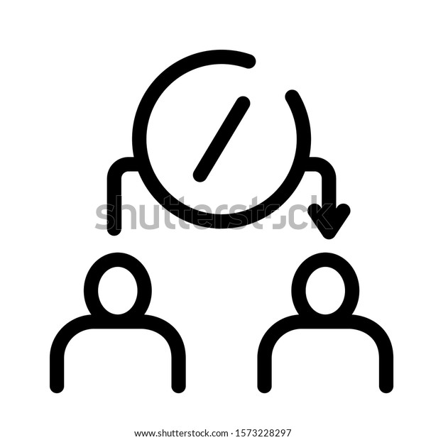 Lend Money Human Icon Vector.\
Outline Lend Money Human Sign. Isolated Contour Symbol\
Illustration
