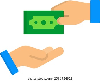 Lending Money Icon Flat Vector Illustration