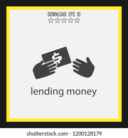 lending money   vector icon