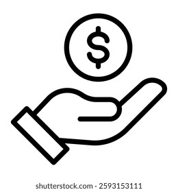 Lending Vector Line Icon Design