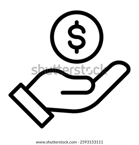Lending Vector Line Icon Design
