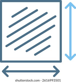 Lenght Line Two Colour Icon
