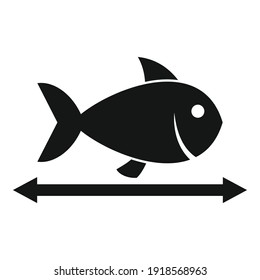Lenght river fish icon. Simple illustration of lenght river fish vector icon for web design isolated on white background