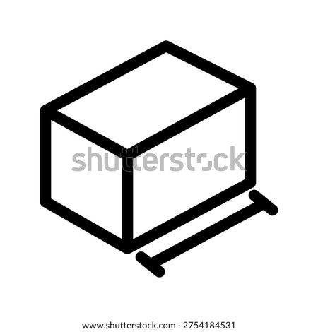 Length Icon Vector Symbol Design Illustration