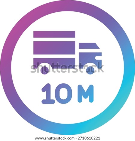 Length limit Vector Icon Design Illustration