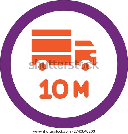 Length limit Vector Icon Design Illustration