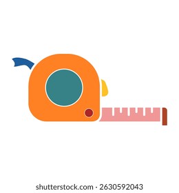 length measuring icon, flat style pictogram icon for ui or ux mobile app, vector illustration logo symbol design, isolated on white