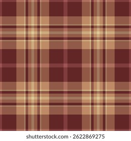 Duración textura tartán a cuadros, Vector de tela de fondo difícil. Relax patrón de cuadros textiles sin costuras en la paleta de colores rojo y naranja.