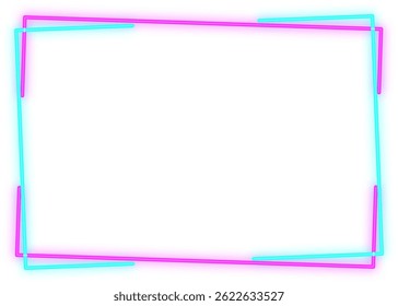 Length Square design neon element