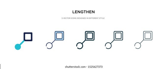 lengthen icon in different style vector illustration. two colored and black lengthen vector icons designed in filled, outline, line and stroke style can be used for web, mobile, ui