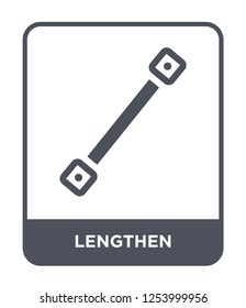 lengthen icon vector on white background, lengthen trendy filled icons from Geometry collection, lengthen simple element illustration