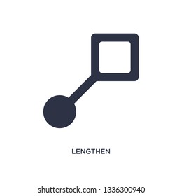 lengthen isolated icon. Simple element illustration from geometry concept. lengthen editable logo symbol design on white background. Can be use for web and mobile.