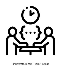 lengthy discussion of the problem icon vector. lengthy discussion of the problem sign. isolated contour symbol illustration
