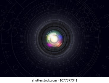 Lens abstract vector background.