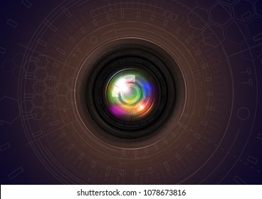 Lens abstract vector background.