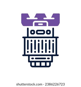Dualtonsymbol der Objektivkamera. Vektorsymbol für Ihre Website, Ihr Handy, Ihre Präsentation und Ihr Logo-Design.